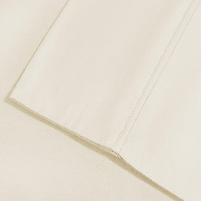 600 Thread Count Cotton Blend Solid Pillowcase Set - Ivory