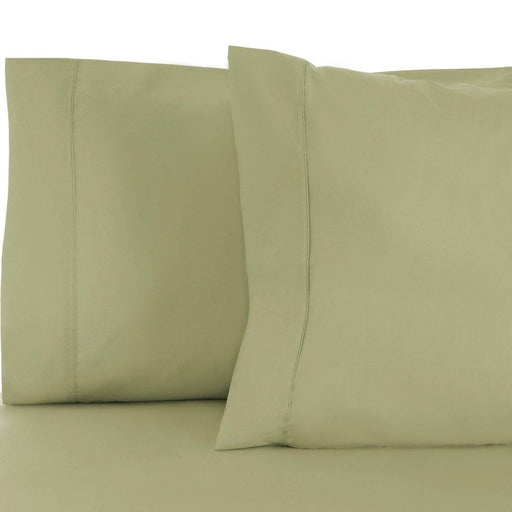 600 Thread Count Cotton Blend Solid Pillowcase Set - Sage