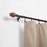 Galal Expandable Window Curtain Rod with Wooden Swirl Finials-Curtain Rods-Blue Nile Mills