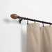 Galal Expandable Window Curtain Rod with Wooden Swirl Finials-Curtain Rods-Blue Nile Mills