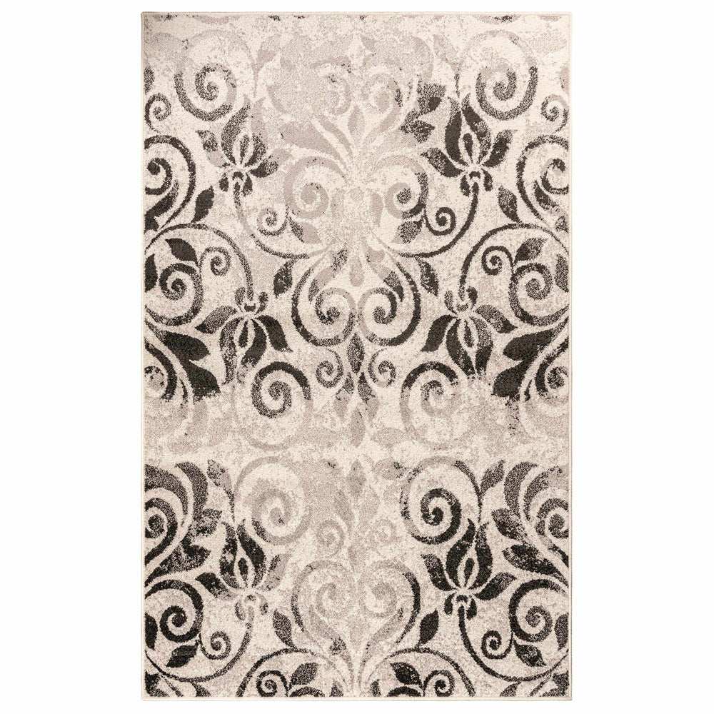 Greenway Mid-Century Transitional Damask Area Rug-Rugs-Blue Nile Mills
