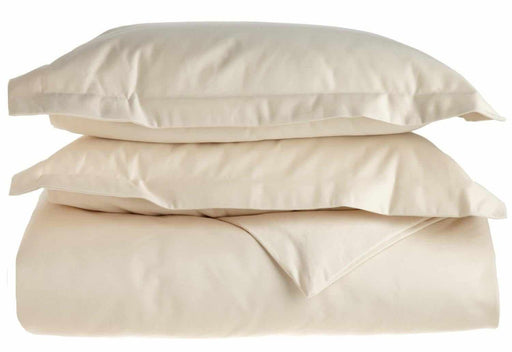 Joi 1500-Thread Count 100% Cotton Solid Duvet Cover and Pillow Sham Set - Ivory