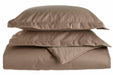 Joi 1500-Thread Count 100% Cotton Solid Duvet Cover and Pillow Sham Set - Taupe