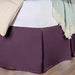 Saltaire 100% Egyptian Cotton Chic Solid Bed Skirt with Split Corners  - Plum