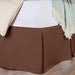 Saltaire 100% Egyptian Cotton Chic Solid Bed Skirt with Split Corners  - Mocha