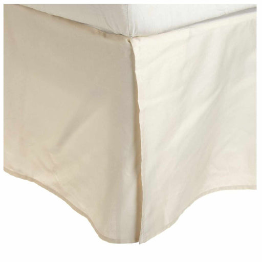 Saltaire 100% Egyptian Cotton Chic Solid Bed Skirt with Split Corners  - Ivory