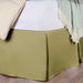 Saltaire 100% Egyptian Cotton Chic Solid Bed Skirt with Split Corners  - Sage