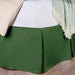 Saltaire 100% Egyptian Cotton Chic Solid Bed Skirt with Split Corners  - Green