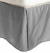Saltaire 100% Egyptian Cotton Chic Solid Bed Skirt with Split Corners  - Gray