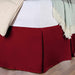Saltaire 100% Egyptian Cotton Chic Solid Bed Skirt with Split Corners  - Burgundy