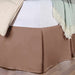 Saltaire 100% Egyptian Cotton Chic Solid Bed Skirt with Split Corners  - Beige