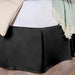 Saltaire 100% Egyptian Cotton Chic Solid Bed Skirt with Split Corners  - Black