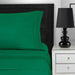 Waldren 100% Brushed Microfiber Wrinkle Resistant 5-Line Embroidery Sheet Set - Emerald