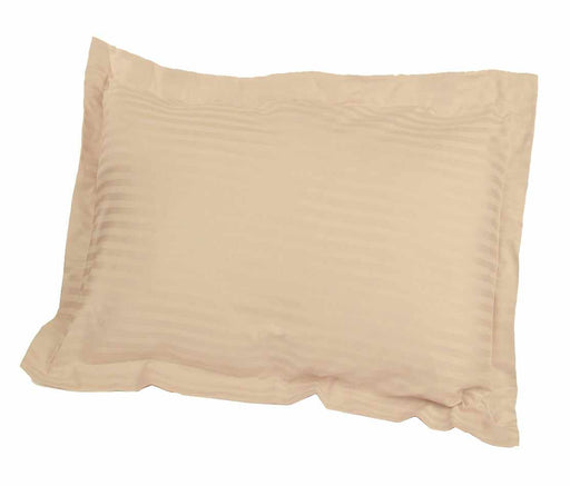 Whipple 650-Thread Count 100% Egyptian Cotton Mediumweight Stripes Pillow Sham Set - Beige