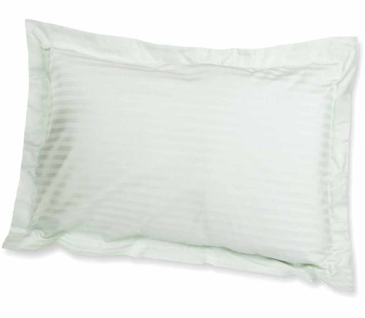 Whipple 650-Thread Count 100% Egyptian Cotton Mediumweight Stripes Pillow Sham Set - Mint