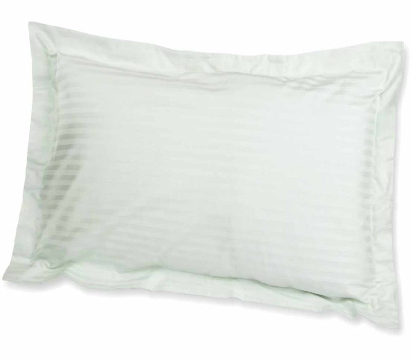 Whipple 650-Thread Count 100% Egyptian Cotton Mediumweight Stripes Pillow Sham Set-Pillow Shams-Blue Nile Mills