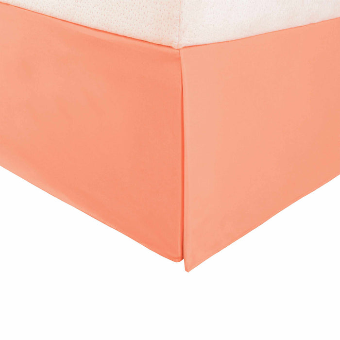 Wimberton 100% Brushed Microfiber Bed Skirt with a 15" Drop Length and Inverted Box Pleats - Coral