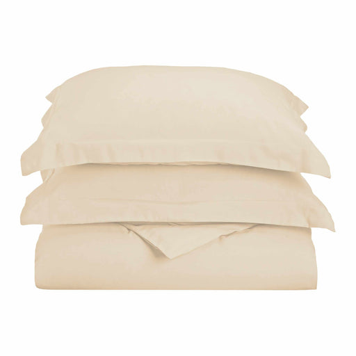 Wimberton Microfiber Wrinkle-Resistant Solid Duvet Cover and Pillow Sham Set - Ivory