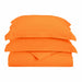 Wimberton Microfiber Wrinkle-Resistant Solid Duvet Cover and Pillow Sham Set - Orange