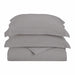Wimberton Microfiber Wrinkle-Resistant Solid Duvet Cover and Pillow Sham Set - Silver