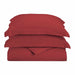 Wimberton Microfiber Wrinkle-Resistant Solid Duvet Cover and Pillow Sham Set - Burgundy