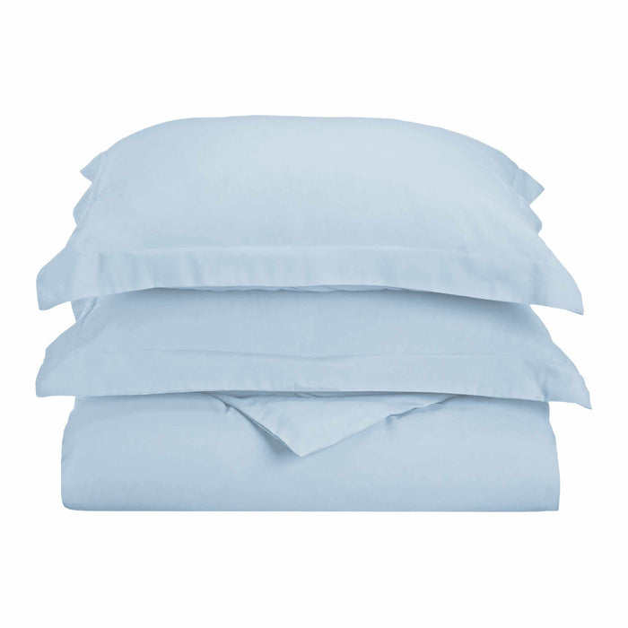 Wimberton Microfiber Wrinkle-Resistant Solid Duvet Cover and Pillow Sham Set - Light Blue