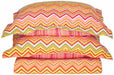 ZIGZAG Quilt Set, 100% Soft Cotton, Hippie Design, 3-Piece Set - Orange
